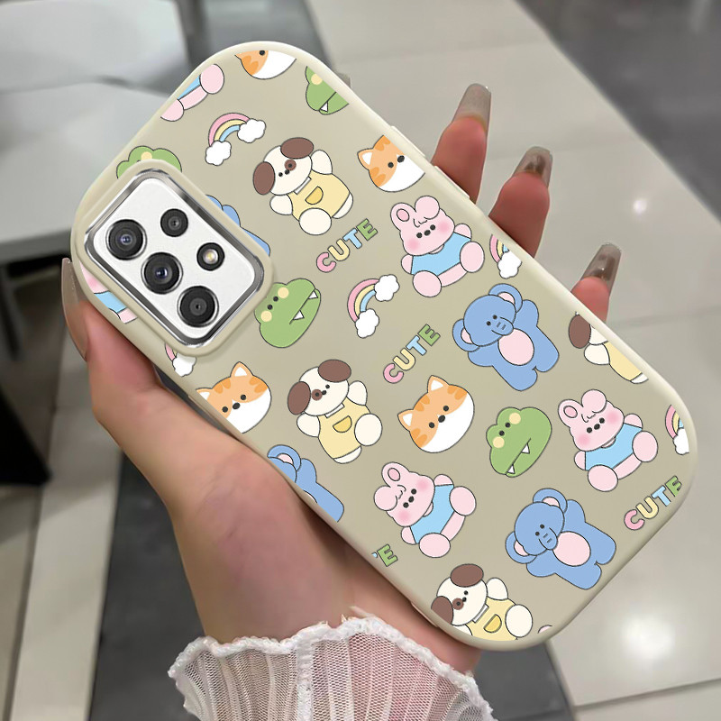 เคสสำหรับ Samsung A23 4G A23 5G A13 4G เคสโทรศัพท์สัตว์น่ารักกันกระแทกกลมและอ้วน