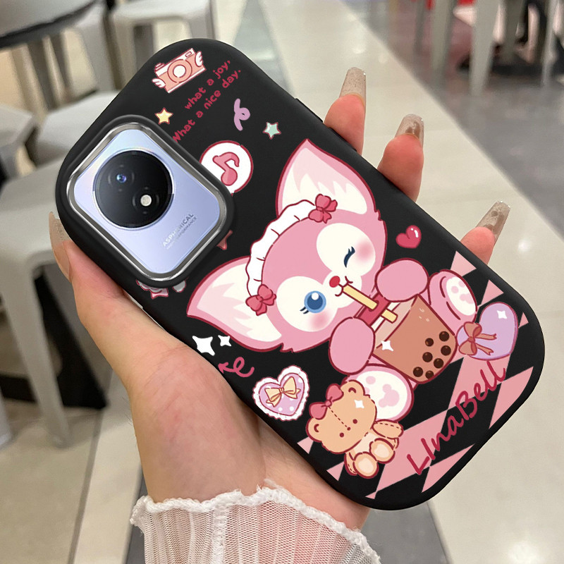 เคสสำหรับ VIVO Y02 Y02A Y02T Y02s Y11 2023 เคสโทรศัพท์จิ้งจอกกระต่ายกันกระแทกกลมและอ้วน