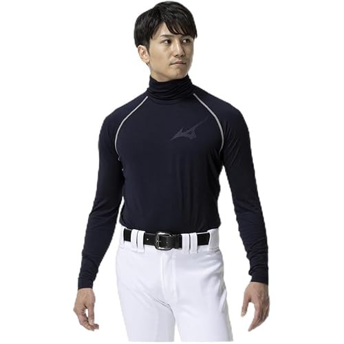 Mizuno Direct-Managed Store เท่านั้น เสื้อกล้ามเบสบอลคอเต่า แขนยาว 12Jabq85 S Size Navy
