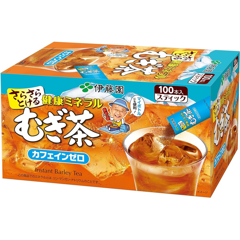 Itoen Health Mineral Mugicha (Barely Tea) Powder, 0.03 oz (0.8 g) x 100, Stick TypeDirectly from Jap