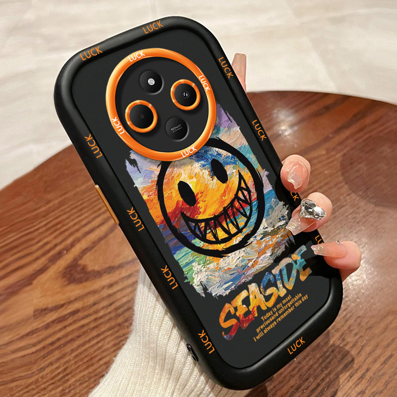 เคสสำหรับ Xiaomi Redmi 14C 5G A4 5G A14R 5G POCO C75 5G POCO M7 5G เคสโทรศัพท์รอยยิ้มหมีกันกระแทกป้องกันการตก