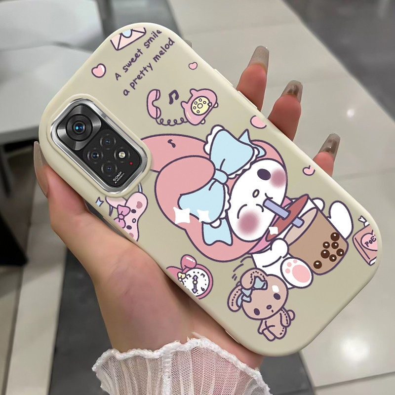 เคสสำหรับ Xiaomi Redmi Note 11 Pro Note 11s Note 11 Pro 5G เคสโทรศัพท์กระต่ายดื่มชานมกันกระแทก