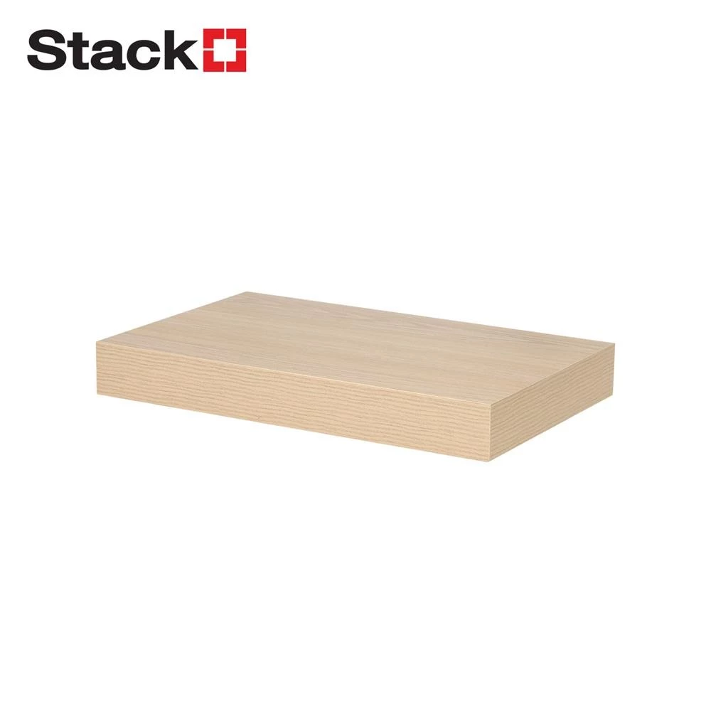 STACKO แผ่นชั้นไม้ซ่อนขา 40x24x5 ซม. สีไวท์โอ๊ค จัดส่งโดย HomePro
