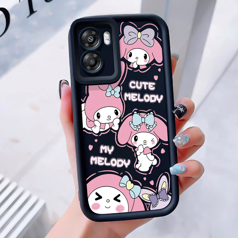เคสสำหรับ OPPO A57 2022 A77 A2022 A57s A57e A77s เคสโทรศัพท์กระต่ายน่ารักสามสีซิลิโคนกันกระแทก