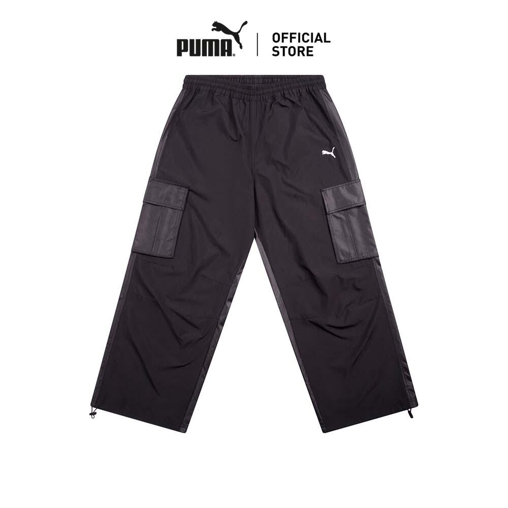 PUMA Prime/Select กางเกงคาร์โก้ผ้าทอ Wardrobe Essentials สำหรับผู้ชาย สีดำ - 63383501