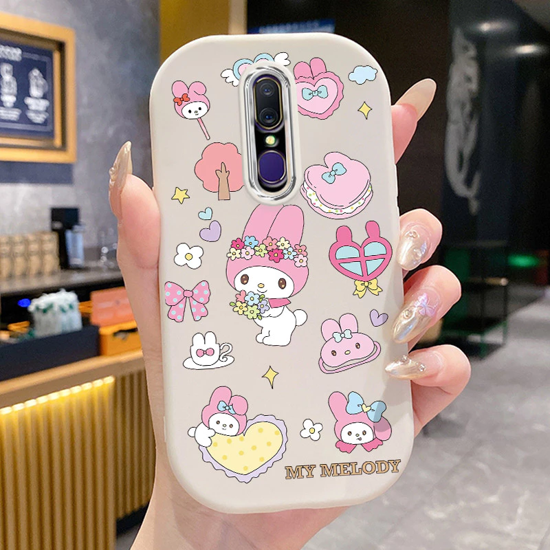 เคสสำหรับ OPPO F11 F11 Pro A9 2019 A9X เคสโทรศัพท์กระต่ายกันกระแทกกลมและอ้วน