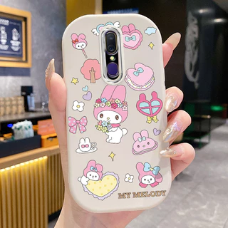 เคสสำหรับ OPPO F11 F11 Pro A9 2019 A9X เคสโทรศัพท์กระต่ายกันกระแทกกลมและอ้วน