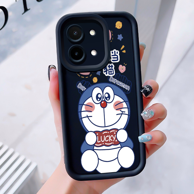 เคสสำหรับ VIVO Y28 2024 เคสโทรศัพท์แมวสามสีกันกระแทกซิลิโคน
