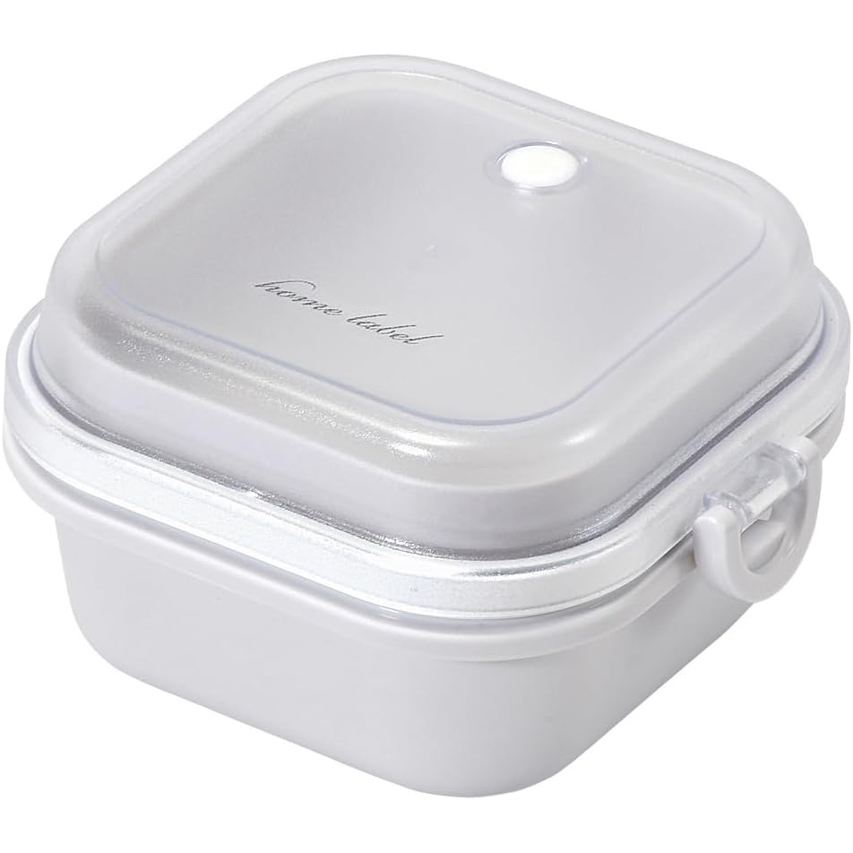 Pearl Metal DC-6019 Lunch Box, Square, Made in Japan, Home Label, Gray White #2Directly from Japan