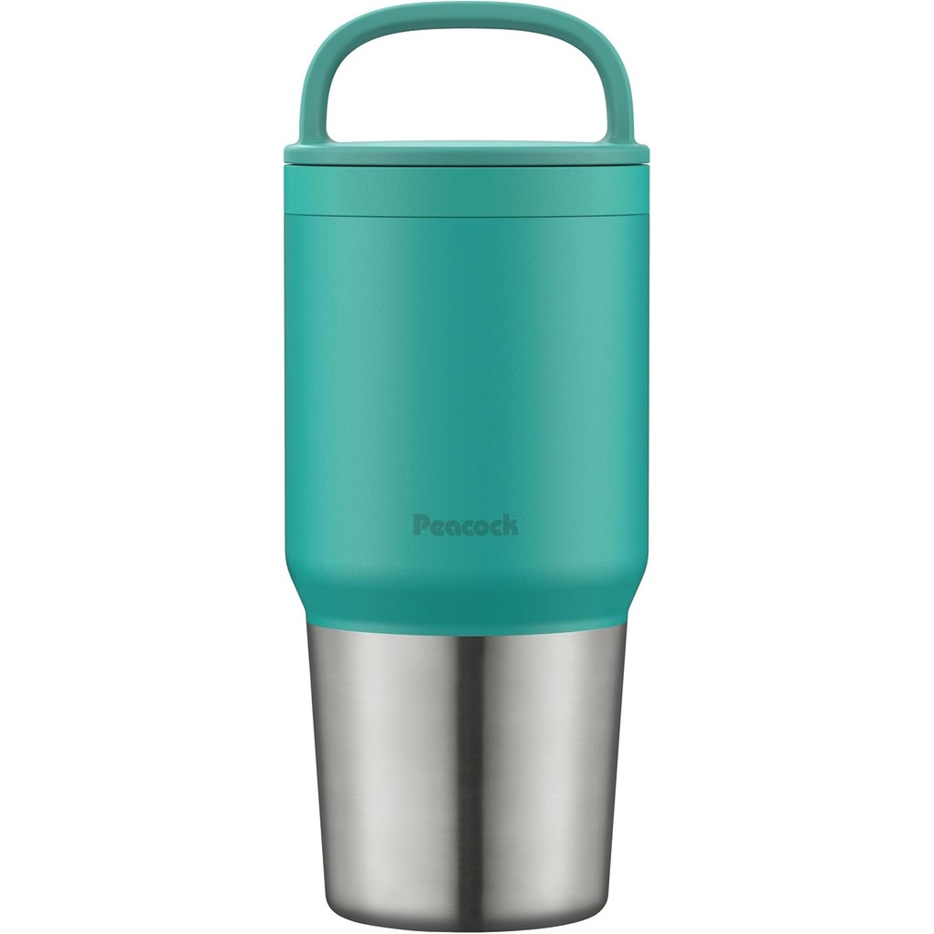 Peacock Thermos Industrial AEF-60 GC Peacock Water Bottle, 20.9 fl oz (600 ml), Includes Lid, Dishwa