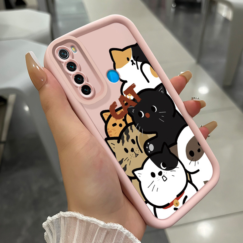 เคสสำหรับ Xiaomi Redmi Note 8 Note 8 Pro 8T เคสโทรศัพท์แมวน่ารักสามสีซิลิโคนกันกระแทก