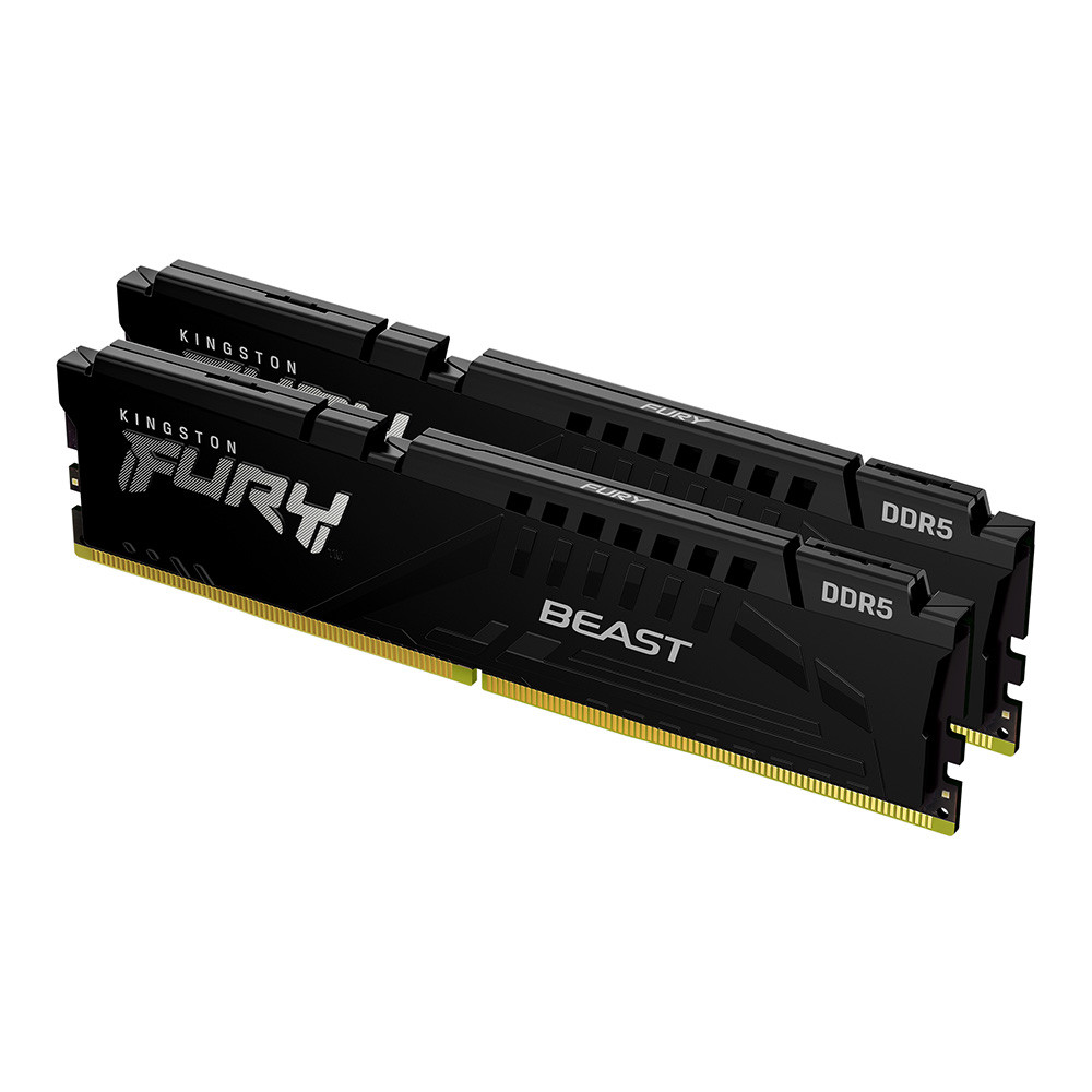 Ram- 64GB (32GBx2) DDR5 6400MHz RAM (หน่วยความจำ) KINGSTON FURY BEAST DDR5 AMD EXPO INTEL XMP CL32 -