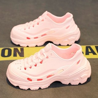 TIKP3 รองเท้าแตะแพลตฟอร์ม รองเท้าทรงผ้าใบหุ้มข้อ วัสดุ EVA ใ…