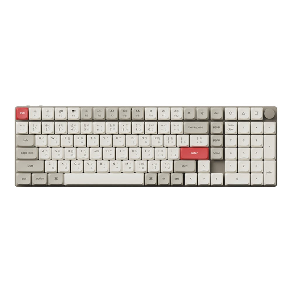 WIRELESS KEYBOARDKEYCHRON K17 MAX QMK/VIA GATERON LOW PROFILE 2.0 RED SWITCH RGB EN/TH - RETRO (K17M