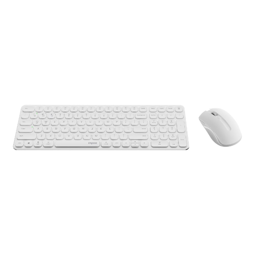 ชุดคีย์บอร์ดและเมาส์ KEYBOARD & MOUSE (คีย์บอร์ดและเมาส์ไร้สาย) RAPOO 9350S EN/TH - WHITE (9350S-WH)