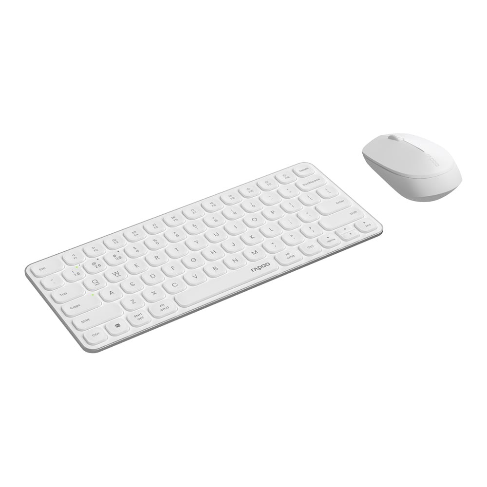 ชุดคีย์บอร์ดและเมาส์ WIRELESS KEYBOARD & MOUSE (คีย์บอร์ดและเมาส์ไร้สาย) RAPOO 9010M (WHITE) (9010M-
