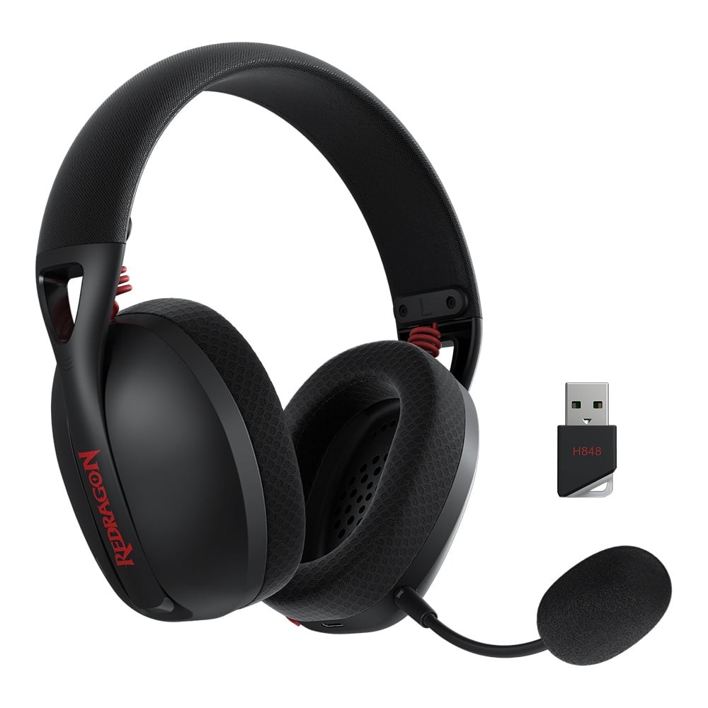เฮดเซ็ท WIRELESS HEADSET (หูฟังไร้สาย) REDRAGON H848 PRO (BLACK)