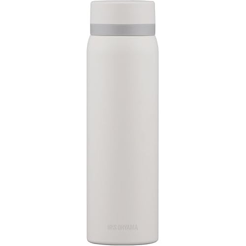 IRIS OHYAMA Iris Oyama ขวดน้ําสกรูแก้ว 500ml สีขาวสูญญากาศฉนวน 6 ชั่วโมงอุ่น 70 หรือสูงกว่า, เย็น 8.