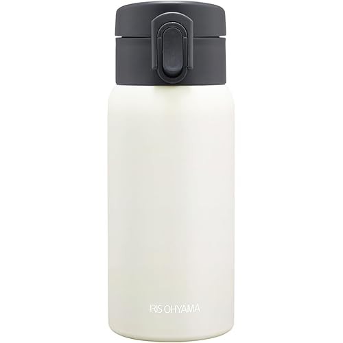 IRIS OHYAMA IRIS OHYAMA ขวดน้ําแก้ว One Touch 350ml สีขาวขี้เถ้าช่วยให้อบอุ่น 63 องศาหรือมากกว่าเย็น