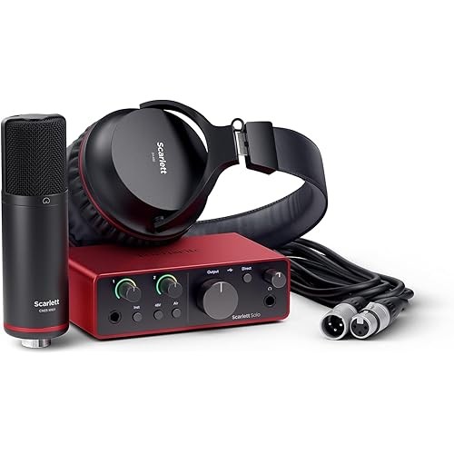 FOCUSRITE Scarlett Solo Studio 4th generation USB audio interface bundle สําหรับSongwriters นักกีตาร