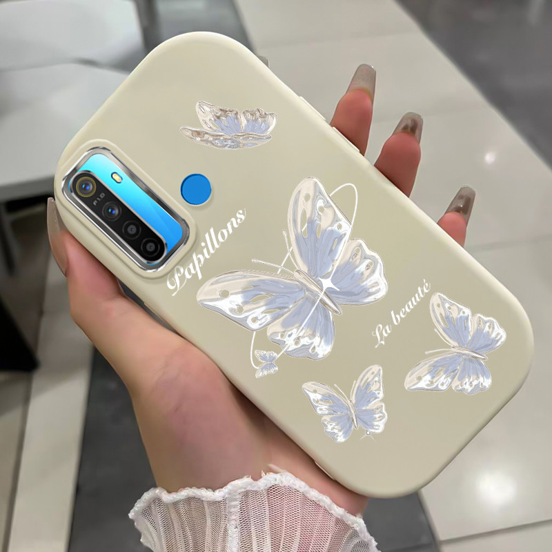 เคสสำหรับ Realme 5 5i 5s 6i C3 C3i 8 5G 8S 5G Q3 Q3i V13 5G Narzo 30 5G เคสโทรศัพท์ผีเสื้อดาวกันกระแ