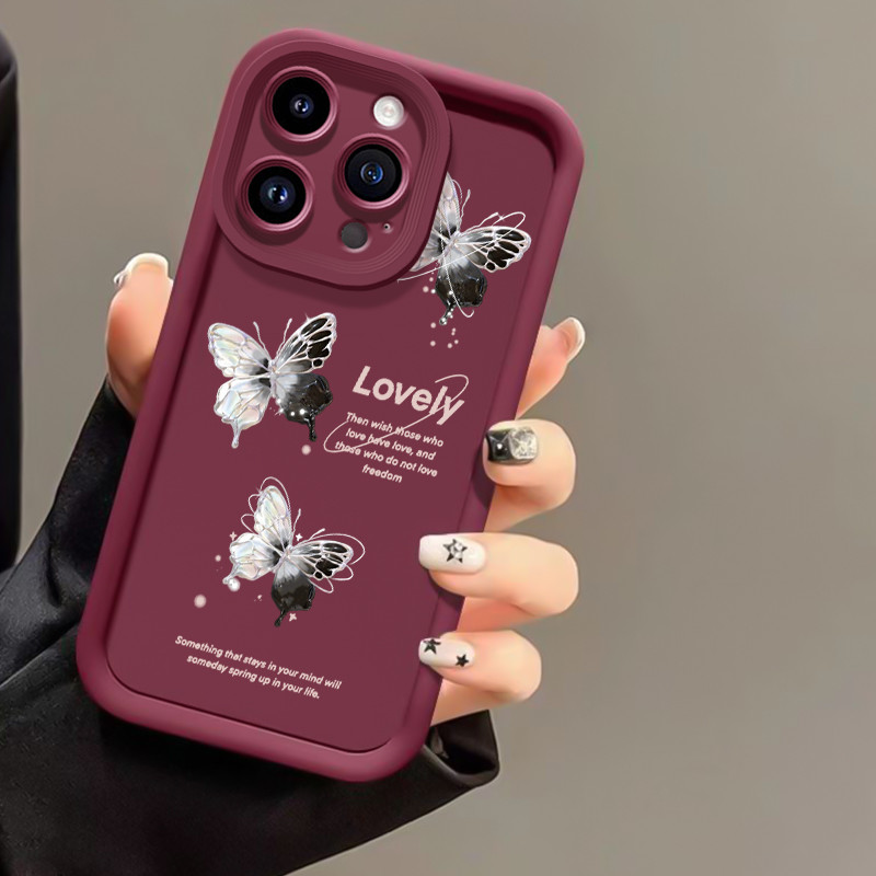 เคสสำหรับ Realme C35 Narzo 50A Prime เคสโทรศัพท์ผีเสื้อสามสีซิลิโคนกันกระแทก - รูปที่ 5