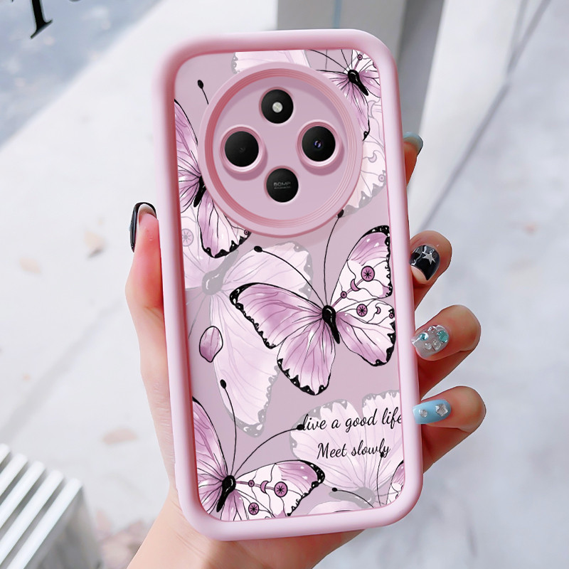 เคสสำหรับ Xiaomi Redmi 14C 4G 14C 5G A3 Pro 4G A4 5G POCO C75 เคสโทรศัพท์ผีเสื้อซิลิโคนกันกระแทก