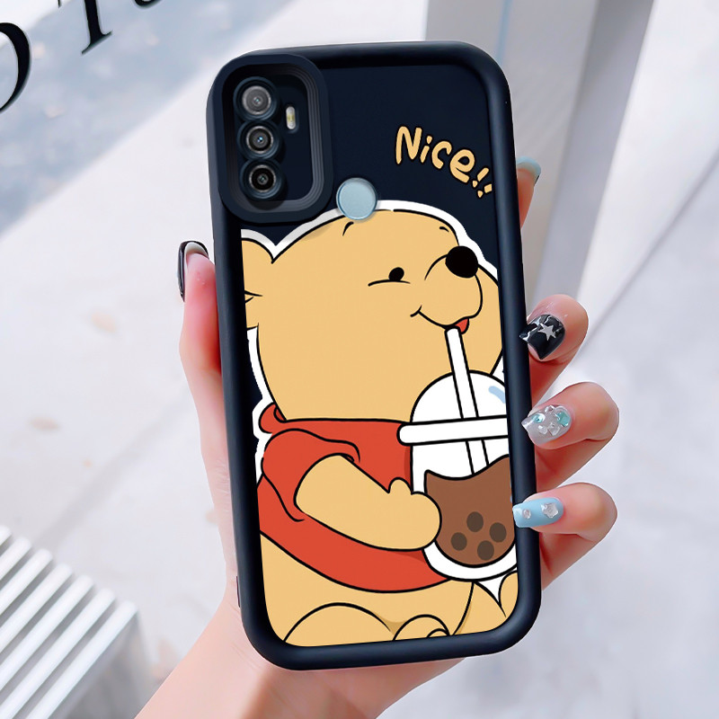 เคสสำหรับ OPPO A53 2020 A33 2020 A53s A32 A94 F19 Pro Reno 5F 5 Lite A11s เคสโทรศัพท์หมีน่ารักสามสีซิลิโคนกันกระแทก
