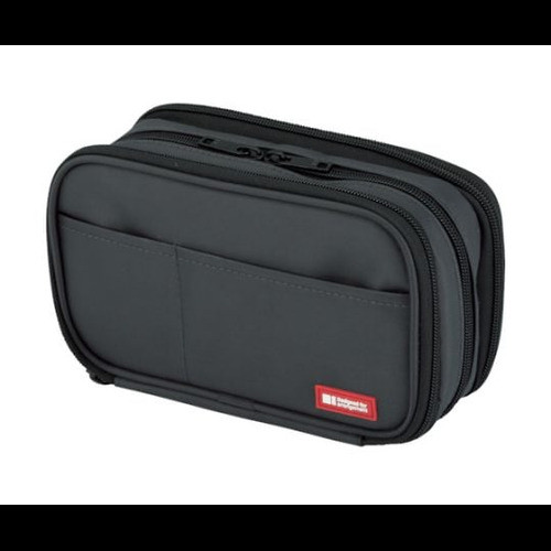 Lihit lab. Lihit Lab Pen Case Book Type Triple Black A7556-24