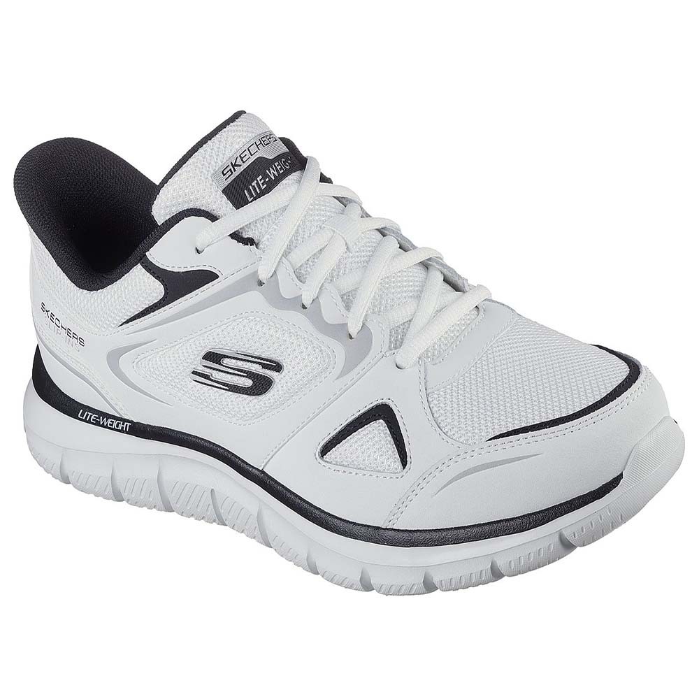Skechers حذاء رجالي Track Sport — أبيض/أسود — صورة 3