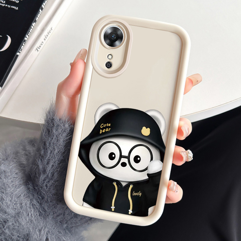 เคสสำหรับ OPPO A17 A17K เคสโทรศัพท์ดอกไม้ซิลิโคนกันกระแทก