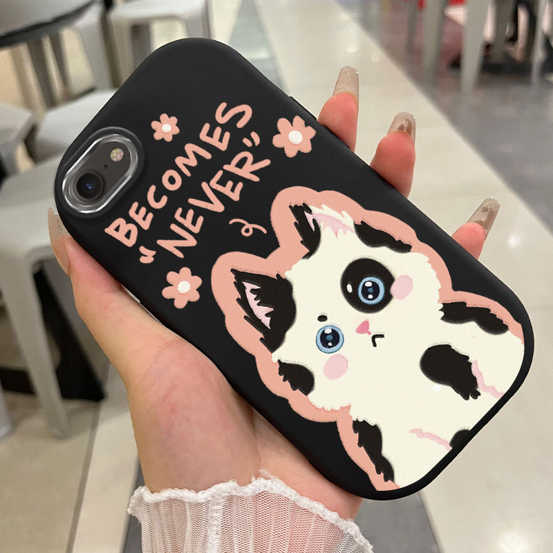 เคสสำหรับ iPhone 6 Plus 6s Plus 7 Plus 8 Plus X Xs Max Xr 11 Pro Max เคสโทรศัพท์แมวสุนัขน่ารักกันกระแทกกลมและอ้วน