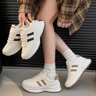 JSNB ส่งฟรี รองเท้าผ้าใบผู้หญิง แนวสปอร์ต รองเท้ากีฬา พื้นหนานุ่ม น้ำหนักเบา กันลื่น ผ้าใบลำลอง พร้อมส่ง [LN8896]
