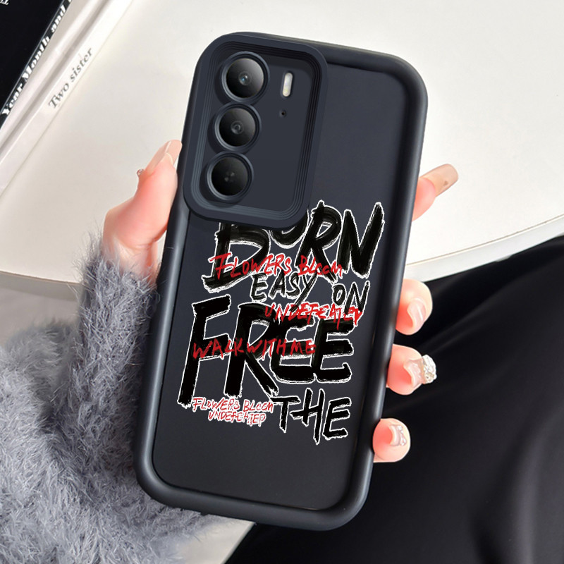 เคสสำหรับ Realme C75 4G C75X 4G 14X 5G เคสโทรศัพท์คําบุคลิกภาพสามสีซิลิโคนกันกระแทก