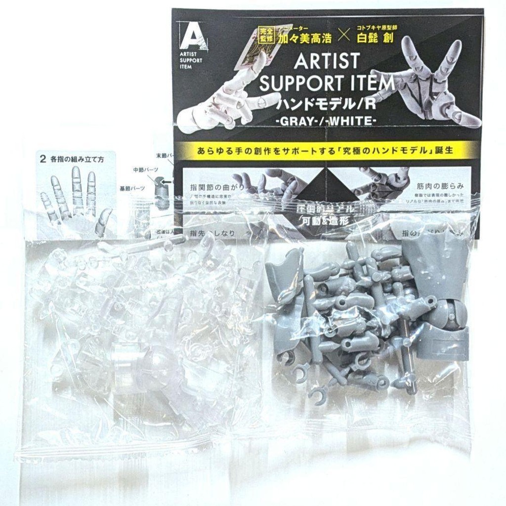 【Direct from Japan】1/2 Hand Model/R Kotobukiya Gray Clear ชุด 2 ชิ้น Gacha【Japan Exclusive】