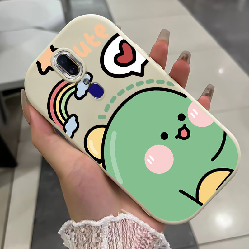 เคสสำหรับ OPPO F11 F11 Pro A9 2019 A9X เคสโทรศัพท์ไดโนเสาร์ยูนิคอร์นกันกระแทกกลมและอ้วน