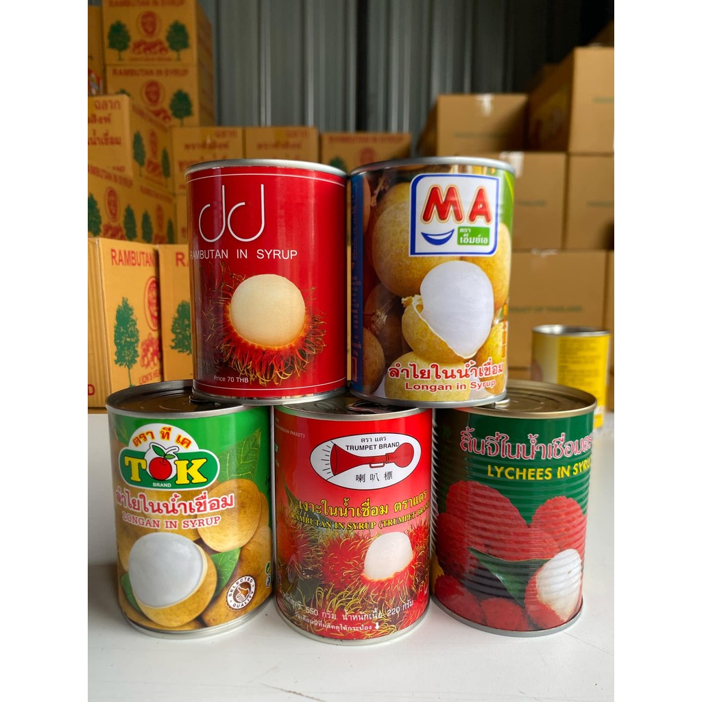 ผลไม้กระป๋องเซทรวม5กระป๋อง ชุด2