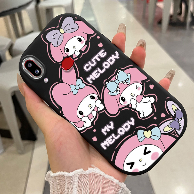 เคสสำหรับ Samsung Galaxy A10s M01s เคสโทรศัพท์กระต่ายกันกระแทกกลมและอ้วน