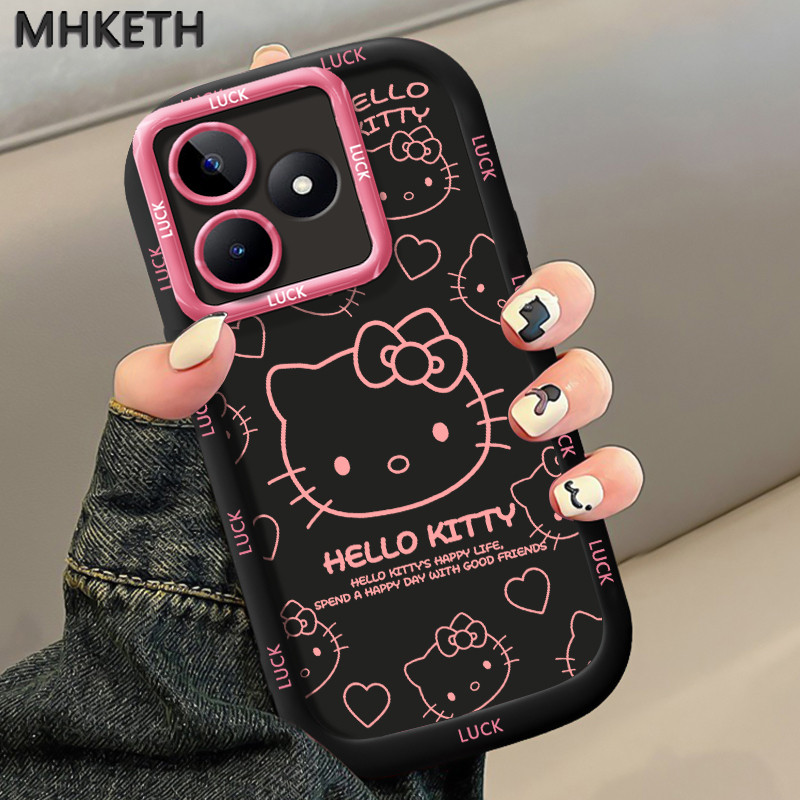 MHKETH เคสสำหรับ Realme C53 C51 C51s C35 Note 50 Narzo N53 50A Prime เคสมือถือลายแมวน่ารักและเป็นที่นิยม