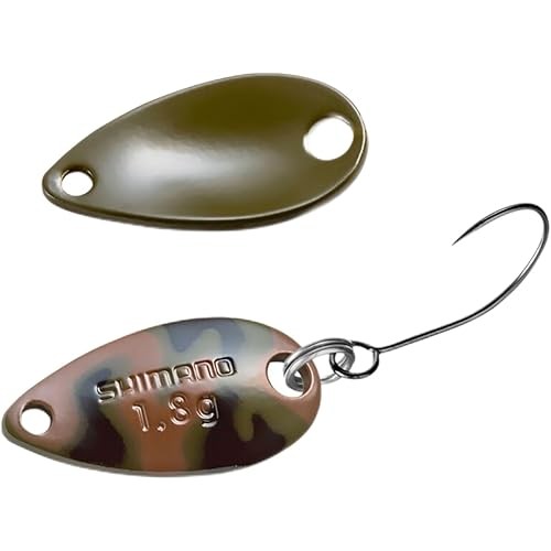 Shimano Trout Spoon Cariff Roll Swimmer Duck Edition 1.8G Tr-C18R 002 สีน้ําตาลมะกอก Camo
