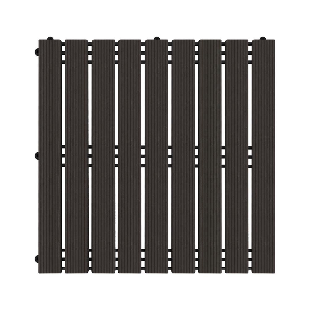 ME LIVING ทางเท้าไม้แคมปัส ลายตรง 50X50 ซม. สีโอ๊ค จัดส่งโดย HomePro