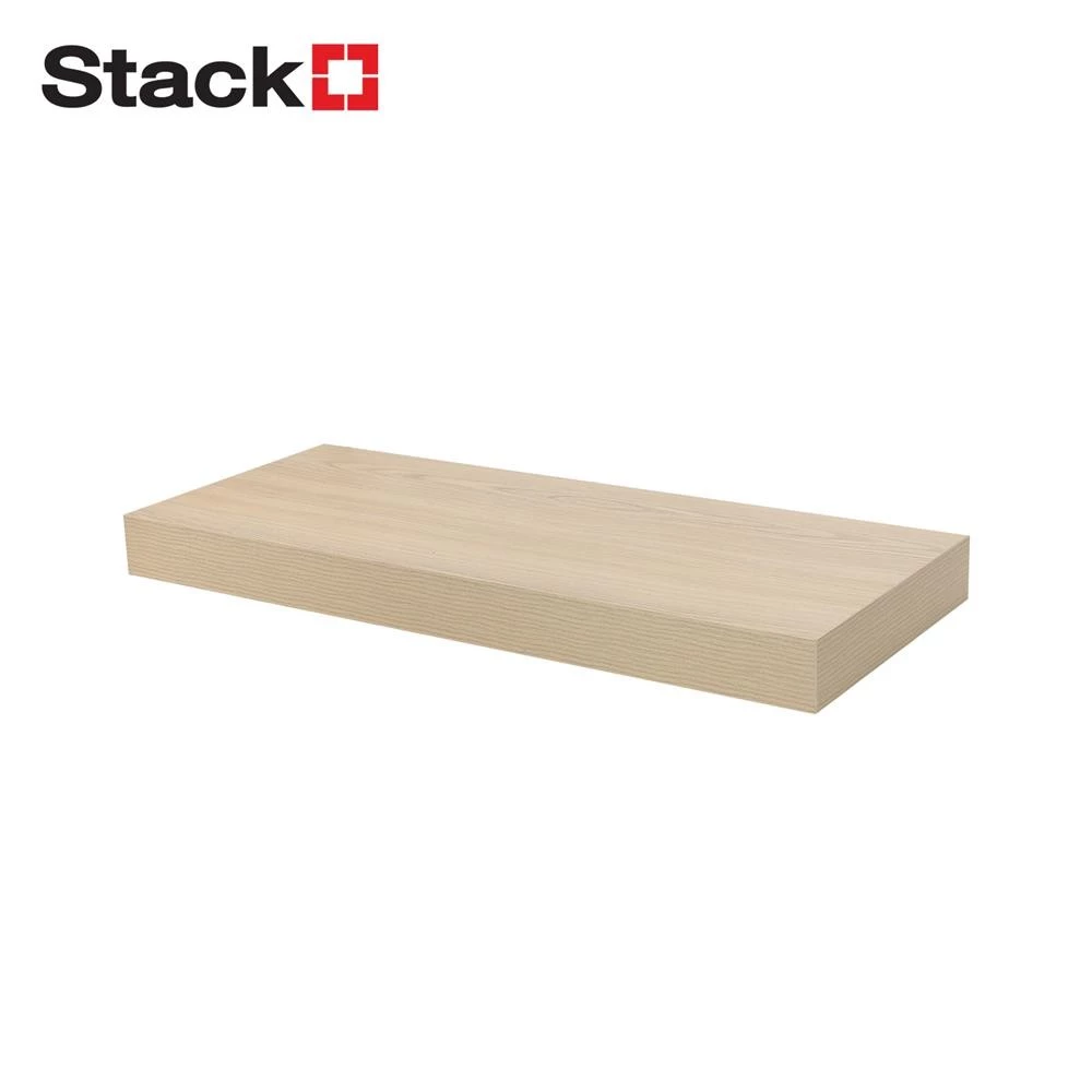 STACKO แผ่นชั้นไม้ซ่อนขา 60x24x5 ซม. สีไวท์โอ๊ค จัดส่งโดย HomePro