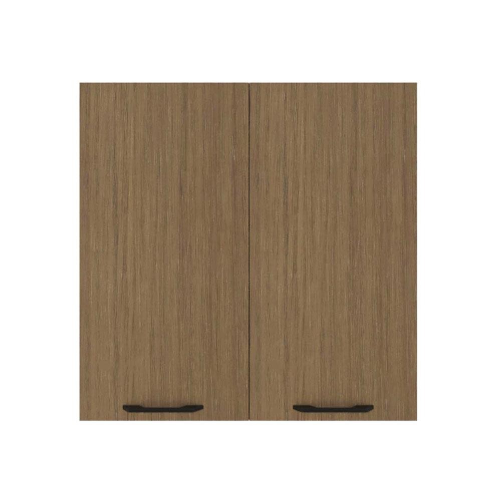 PARAZZO ตู้แขวนคู่ WPC ENZO มือจับดำ 80x80 ซม. สีช็อกโกแลต จัดส่งโดย HomePro