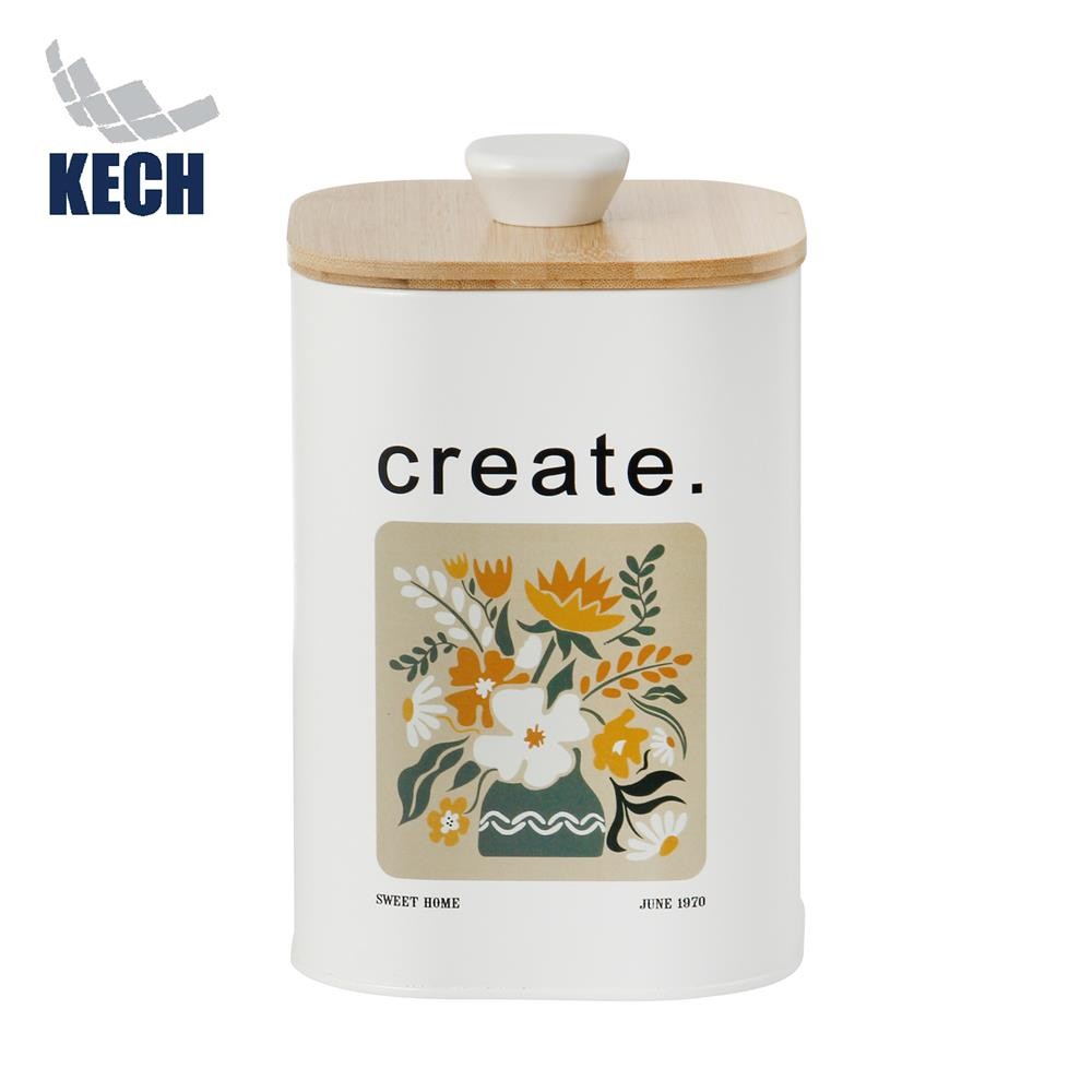 KECH ขวดโหลเหลี่ยมฝาดึง ALL BLOOM CREATE SS 1.4 ลิตร จัดส่งโดย HomePro