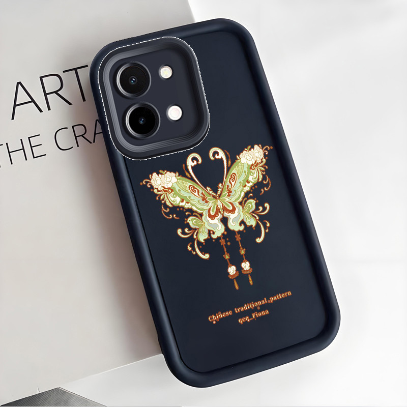 เคสสำหรับ VIVO Y28 2024 เคสโทรศัพท์ลายผีเสื้อ