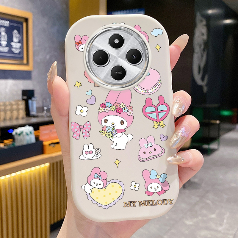 เคสสำหรับ Xiaomi Redmi 14C 4G 14C 5G A4 5G 14R 5G POCO C75 5G POCO M7 5G เคสโทรศัพท์กระต่ายกันกระแทกกลมและอ้วน