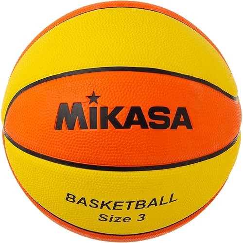 Mikasa Basketball No. 3 For Juniors And Kids Rubber Yellow/Orange B3Jmr-Yo
