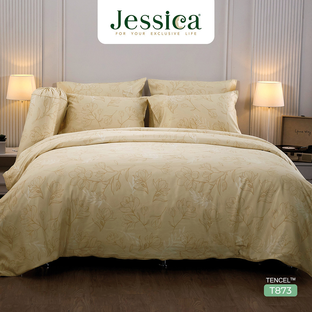 Jessica Tencel T873 พิมพ์ลาย เจสสิก้า ชุดเครื่องนอน ผ้าปูที่นอน ผ้านวม ลวดลายโดดเด่น ให้สัมผัสที่นุ่มลื่นดุจแพรไหม