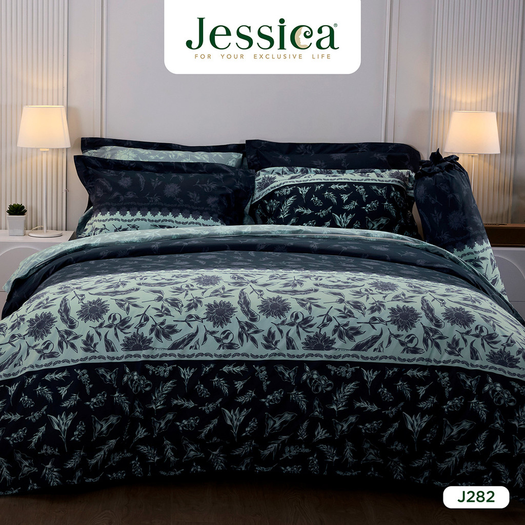 Jessica Cotton mix J282 เจสสิก้า พิมพ์ลาย ชุดเครื่องนอน ผ้าปูที่นอน ผ้าห่มนวม พิมพ์ลายได้อย่างประณีตสวยงาม