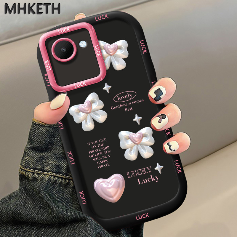 MHKETH เคสสำหรับ Realme C30 C30s Narzo 50i Prime เคสโทรศัพท์รูปโบว์สวยของผู้หญิงขายดีแบบใหม่